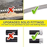 Blendra 304 Stainless Steel Garden Hose 100FT - Hosepipes for Garden Water Hose with 7+6 Way Spray Nozzle (3/4" 1/2" Connectors) for Outdoor Gardening, Lawn Care & Home Use (Silver+Black) - Image 8