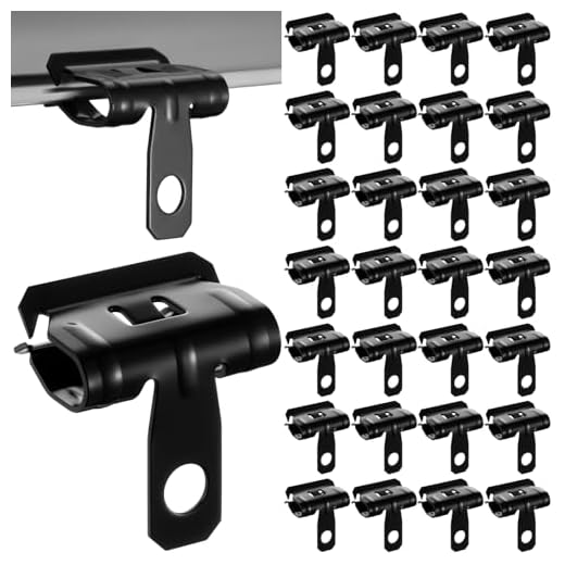 Hicarer 50 Pcs Spring Flange Clip Hammer on Side Mount 5/16-1/2 Inch Beam Clamp with Hole Cable Clip for Flanges