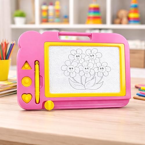 Image of Toyshine Magnetic Slate Toy | Easy-to-Use, Non-Toxic Writing & Drawing Board for Kids | Perfect for Learning to Write, Read, and Draw (Multicolor)