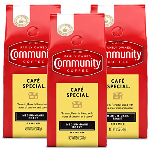 Community Coffee Café Special 36 Ounces, Medium Dark Roast Ground Coffee, 12 Ounce (Pack of 3)