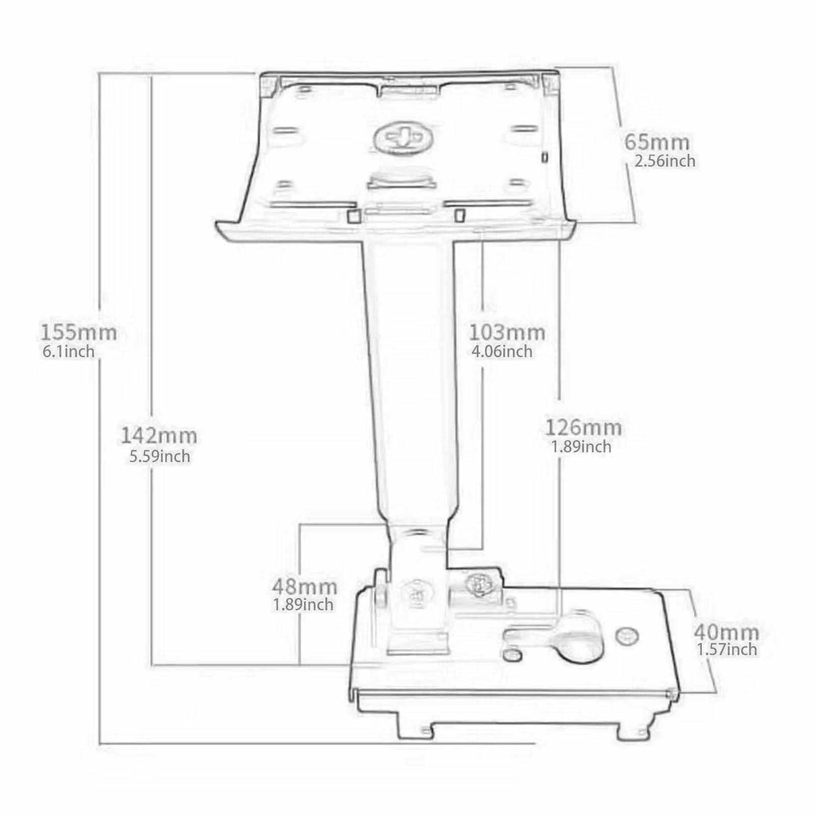 Soporte de Techo para Altavoz, Soporte de Pared para Altavoz, Soporte de Metal Simple Y Resistente, Fácil Montaje para Altavoces de Sonido Envolvente, Blanco