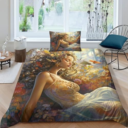 Parure de lit single avec fermeture éclair housse de couette papillon 3D microfibre