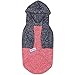 Blueberry Pet Winter Symphony Marled Color-Block Knitted Unisex Designer Hooded Dog Sweater, Back Length 12