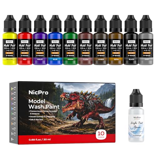 Nicpro 10 Colors Acrylic Wash Set