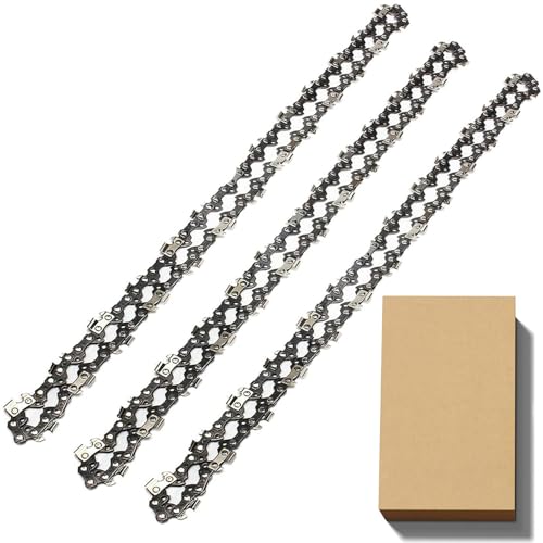 3 correntes de motosserra para barra de 50 cm, 76 ligações de transmissão, passo de 0,3 polegadas, calibre de 0,05 polegadas, corrente de serra de substituição compatível com Timberpro 62CC e outras motosserras