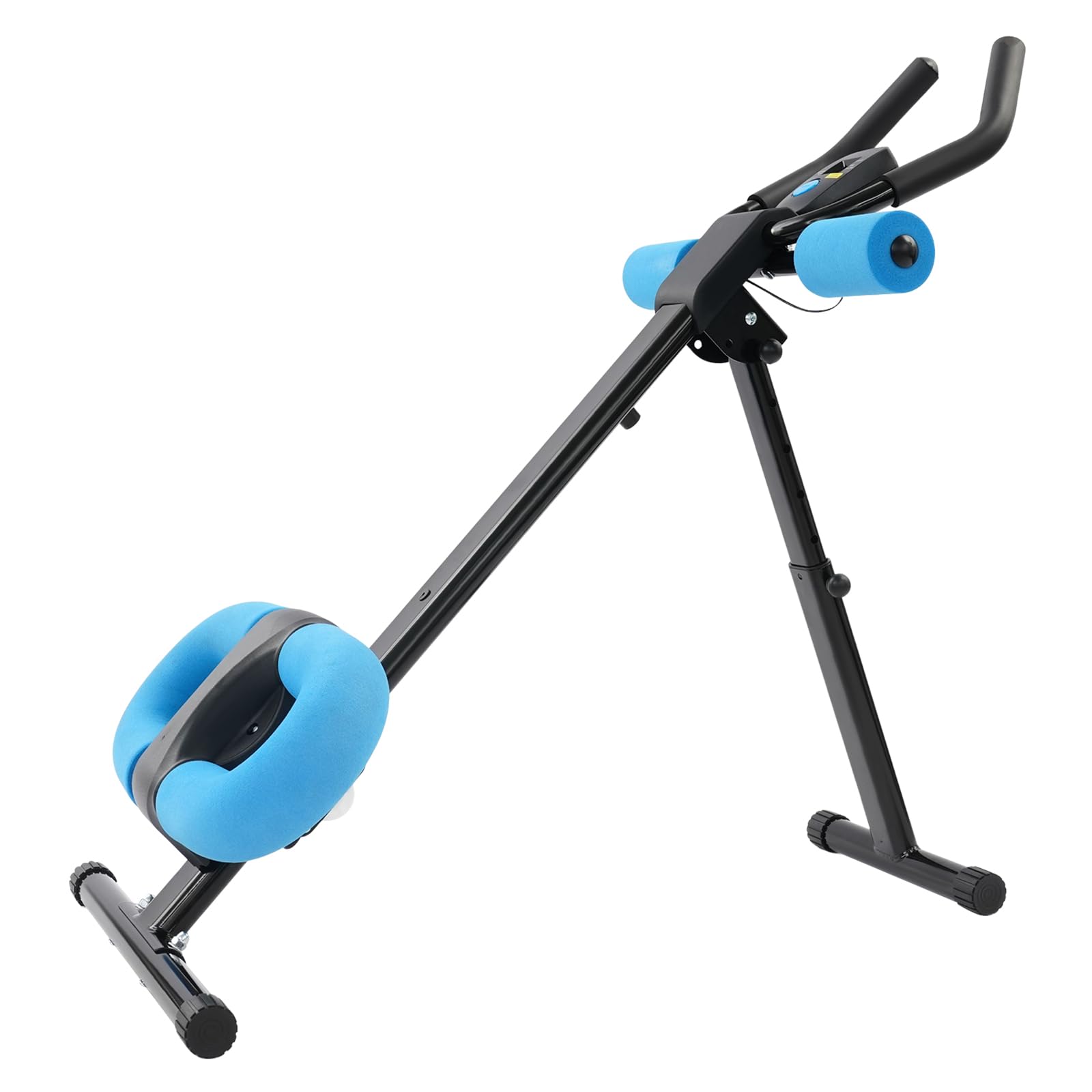 Składane urządzenie do treningu mięśni brzucha, z 2 taśmami treningowymi, maszyna do ćwiczeń brzucha, do domu, biura, studia fitness, studia jogi, 114 x 50,5 x 54-70 cm