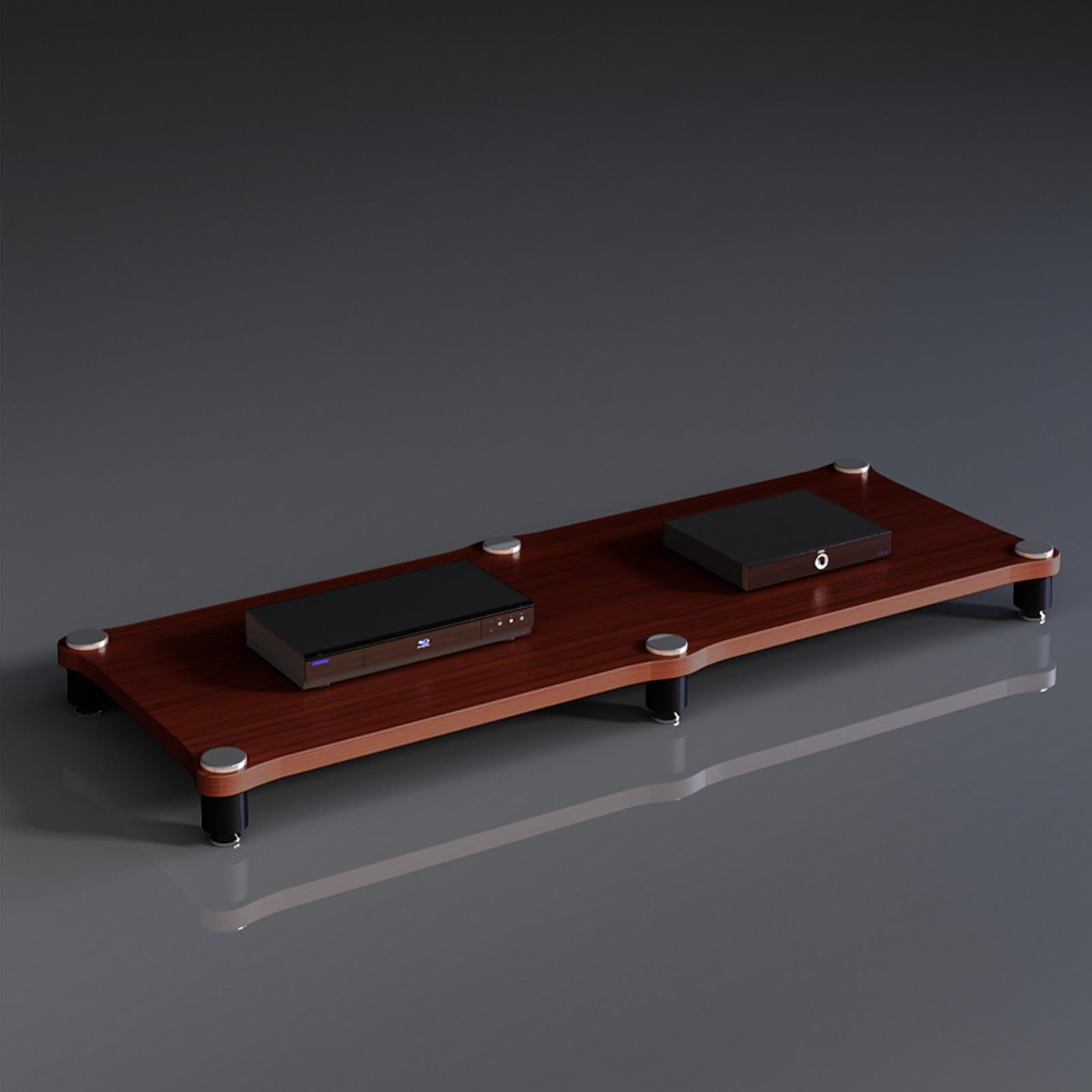Support multimédia AV ventilé, armoire stéréo robuste 3 couches anti-vibrations