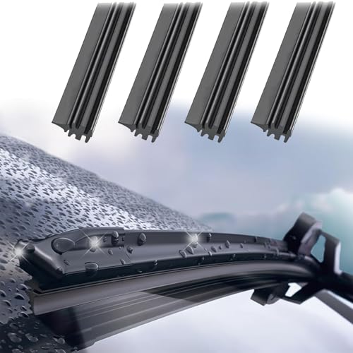 Tryagat 4 Piezas Goma Limpiaparabrisas de Repuesto para Honda Civic 2021-2024, Limpiaparabrisas Duradero Tiras Recambio Caucho Natural