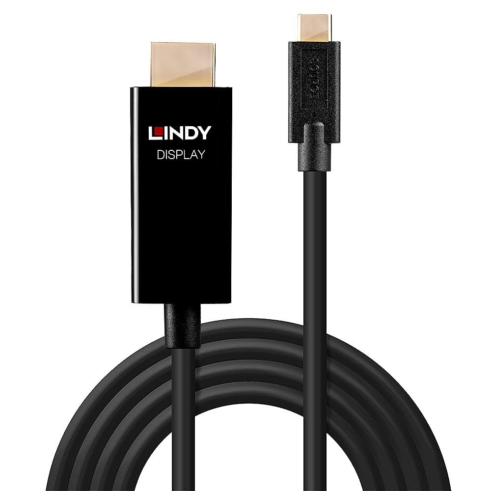 LINDY Cavo adattatore da USB tipo C a HDMI 4K60 con HDR, 2 m
