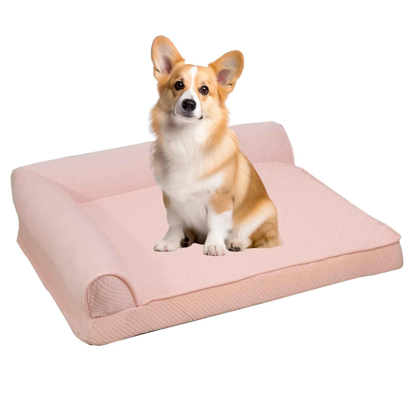 Manta Fria para Perro, Cama Perro Fria, Almohadilla Cama Refrescante para Perros, Cama Perro Verano con Espuma De Caja De Huevos, Fácil De Limpiar,Rosado,M