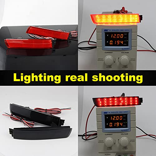 2 Peças Led Pára Choques Traseiro Reflector De Luz De Paragem Da Travagem Nissan Juke Quest 2011-201