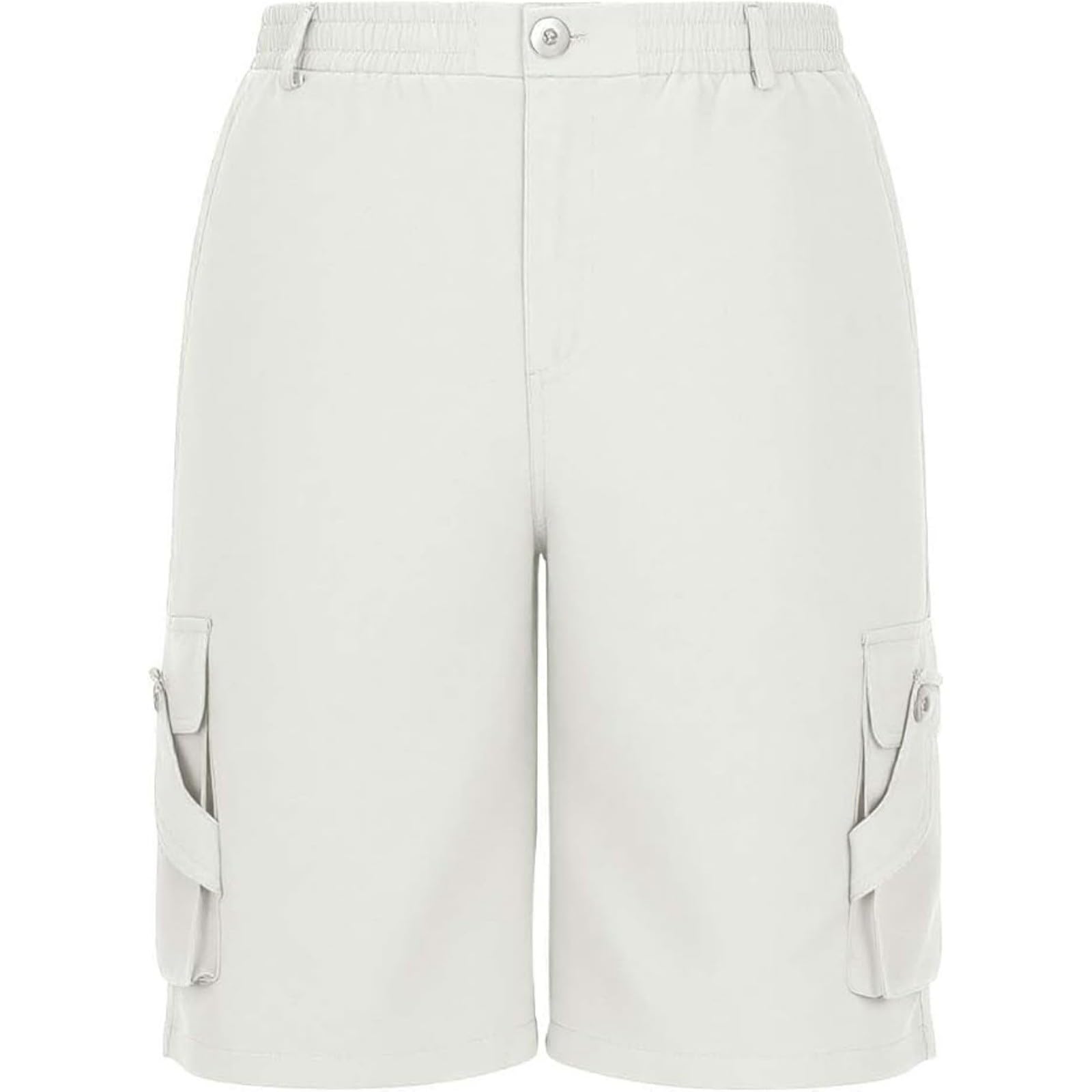 Pantaloncini da trekking da uomo, estivi, elasticizzati, da lavoro, con