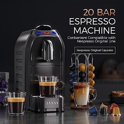 JASSY Small Espresso Coffee Machine 20 Bar Coffee Maker Compatible for NS Original Capsules with One-Touch Brewing Control,1255W(NS Original Capsules) - Image 3
