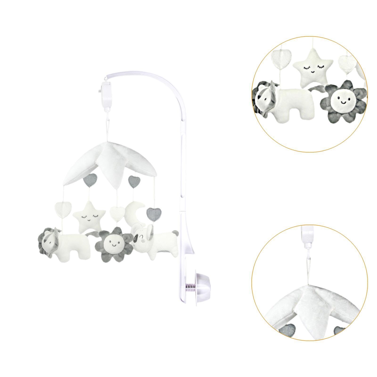 Giostrina Musicale per Culla Neonati con Giocattoli Morbidi Appesi Carillon E Peluche Leone Cotone PP Resistente Design Creativo Adatta, Leone