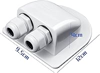 Vista 3 de Glándula de entrada de cable solar, cubierta de conector de cable doble solar impermeable, soporte de plástico solar fotovoltaico curvado ABS