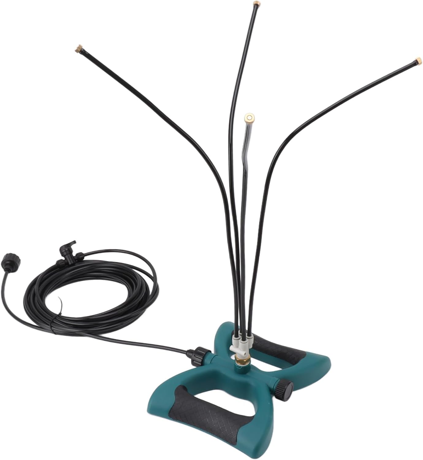 Airshi Standing Misters, Durable Easy Assembly Wide Applicability Misting Cooling System Angle with 10m Extension Hose for Yard (EU Standard Thread)