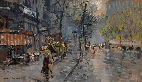 Cuadro pintura al óleo de París por Korovin: lienzo premium de 60x90cm
