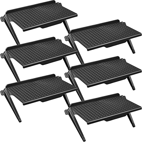 Hoteam 6 Pieces TV Top Screen Shelf Adjustable Monitor Top Shelf Plastic TV Video Game Storage Game...