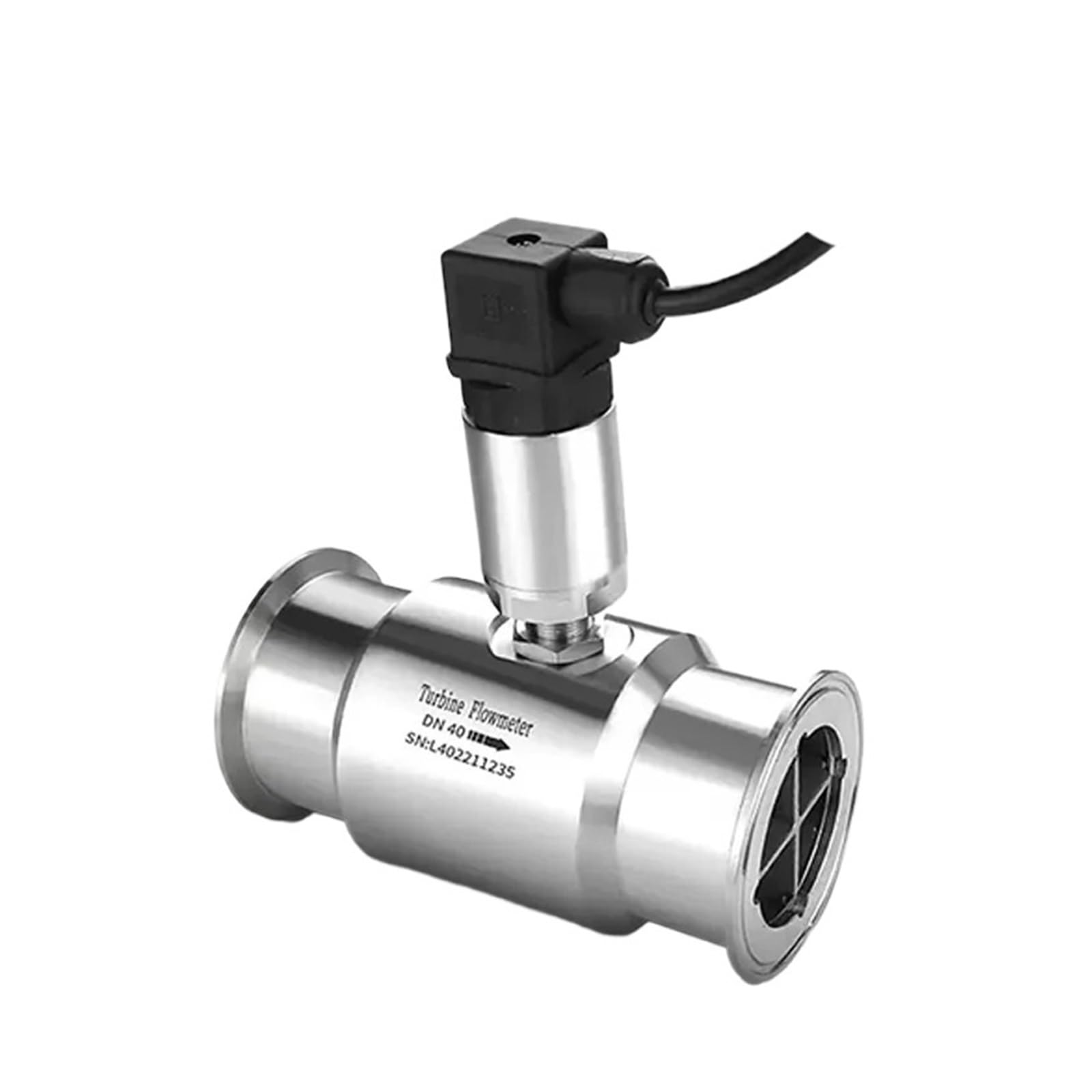 BALYDLUL Water Turbine Flow Sensor Water Flowmeter Clamp connection(DN4 SS304 4-20mA)