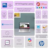 HP 14" Laptop Computer for 2026 Student Business Productivity, MS Office & Win 11 Pro, Copilot AI, Intel 4-Core CPU, 4GB DDR5 RAM, 628GB Storage (128GB UFS+500GB Ext), Wi-Fi 6, HubxcelAddon, Lavender — image 3