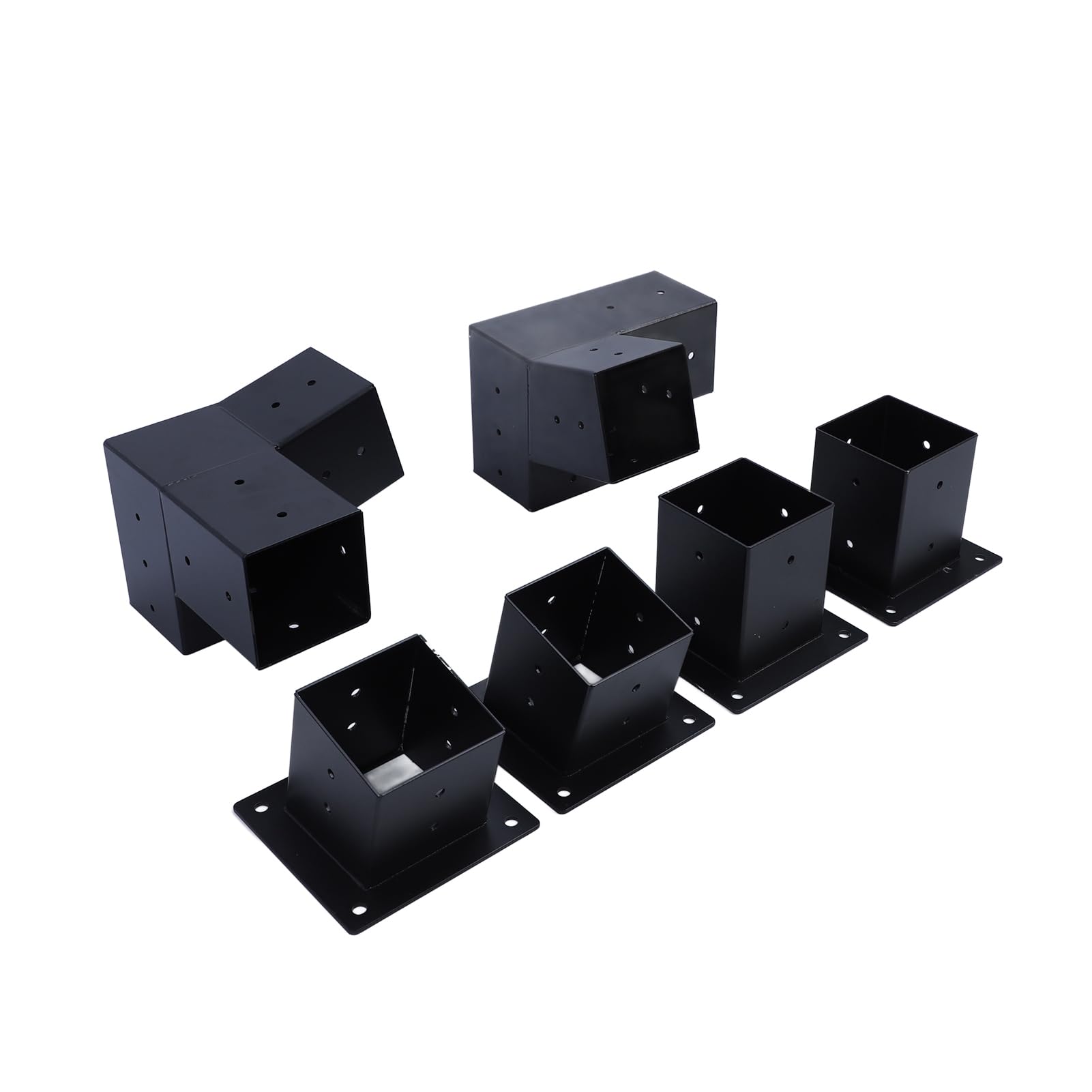 Generic Set di Staffe per Pergola per Tetto Inclinato a 3 Vie da 15 Gradi Kit di Staffe di Montaggio per Pergola Durevole per Pali in Legno da 4x4 Pollici, Installazione Semplice per Tettoia in