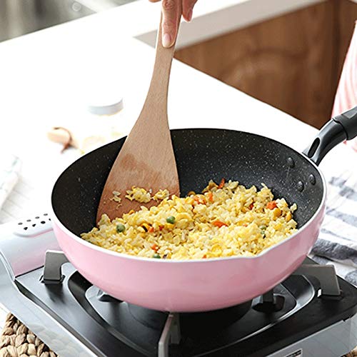 Non-Stick Wok Pan With Lid - Induction Safe Aluminum Cookware For Healthy Low Smoke Cooking