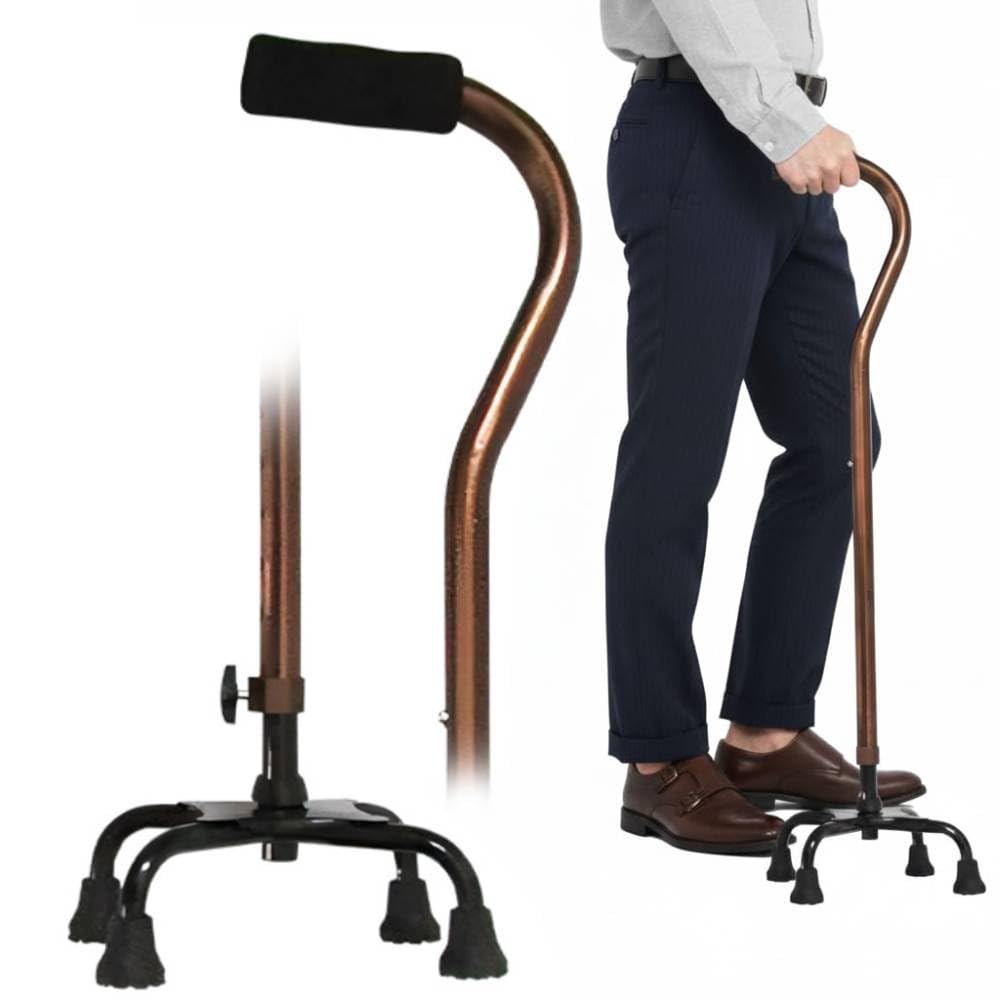 Amazon.co.jp: iimono117 4点杖 (73～96cm) 伸縮 ステッキ 四点支持