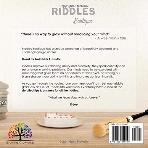 Riddles Boutique: Unique collection of beautifully designed logic riddles. Great for both kids & adults.