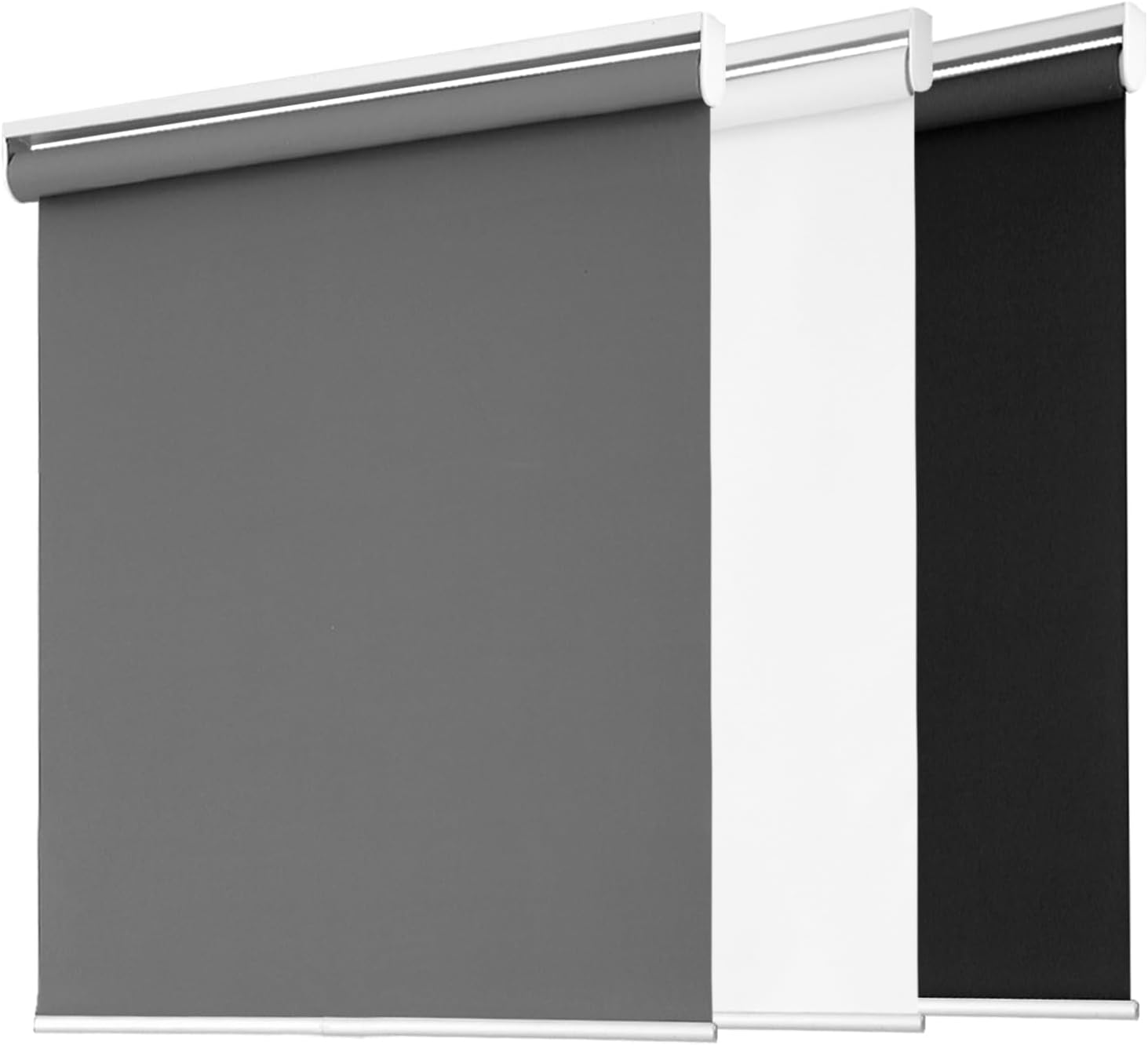 Blackout Roller Shades for Windows, Cordless Free-Stop Blinds with Thermal Insulated,UV Protection Fabric. Pull Down Room Darkening Door Blinds for Home, Office Easy to Install(29" W x 72" H,Grey) 29"W x 72"H Grey