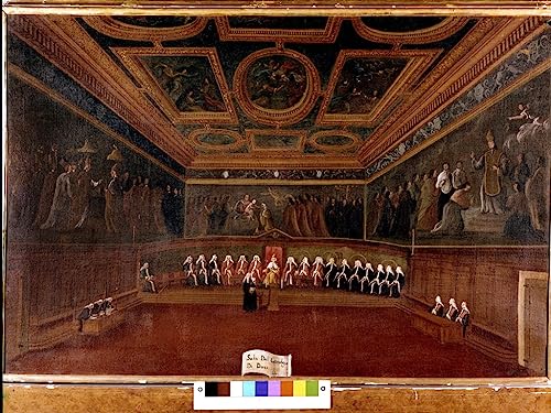 Tableau Toile Salon Portrait Gabriele Bella Conseil des Dix 60x90cm
