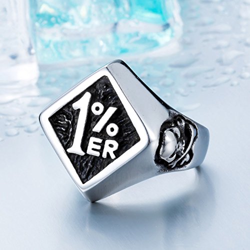 Image of Genuine Stainless Steel Ring Jewelry for Men Fashion Punk Biker Skull Rings