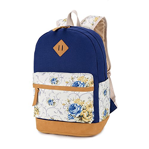 Mochila Bolsa de computadora Al Aire Libre Ligero Bolsa de Ocio Simple Bolsa de Estudiante de Secundaria, Azul Oscuro