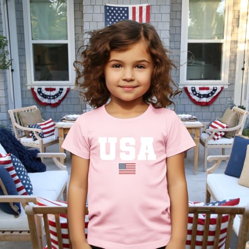 Image of 4th of July Shirts Toddler Boys Girls American Flag USA T-Shirt Kids Patriotic Tee Tops