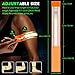 LED Armband for Running(2 Pack),Light Up Arm Bands for Night Walking Running,Rechargeable Lights for Runners,High Visibility Reflective Running Gear Adjustable Light Up Wristbands (Orange, Regular)
