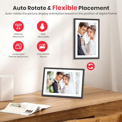 Image of Frameo 64GB 2K 10.1 inch WiFi Digital Picture Frame for Photo & Video Sharing