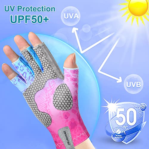 Plusinno Fishing Gloves, Upf50+ Sun Gloves Uv Protection Kayak Gloves Sun Protection Gloves Men Women For Kayaking, Hiking, Paddling, Driving, Rowing #TOP2