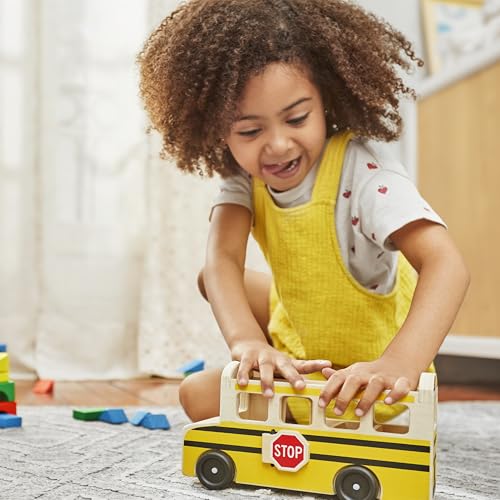 Melissa & Doug Wooden School Bus Vehicle Toy with 7 Play Figures - image 8