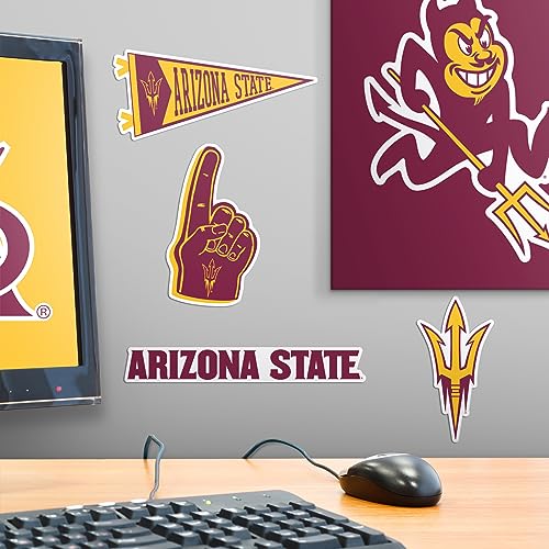 Image of Arizona State University Premium Vinyl Sticker Pack - Large Waterproof Decals for Laptop, Water Bottle, Tablet, Car, Skateboard & More - Officially Licensed ASU Sun Devils Set of 8