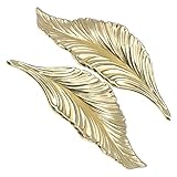  Angoily Möbelgriff Blatt 2Pcs Goldene Blatt Form Schublade Kn? Zieht Dekorative Schublade Kommode Kn? für Küche M?bel Tür Kommode Schrank Schrank Schrank Bad