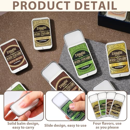 24 Pcs Solid Cologne for Men Solid Perfume 0.5 oz Men's Cologne Gift Set Including Sweet Tobacco, Bergamot, Majestic Oud, Spiced Vanilla, Scent Fragrance Gifts for Travel Size - Image 4