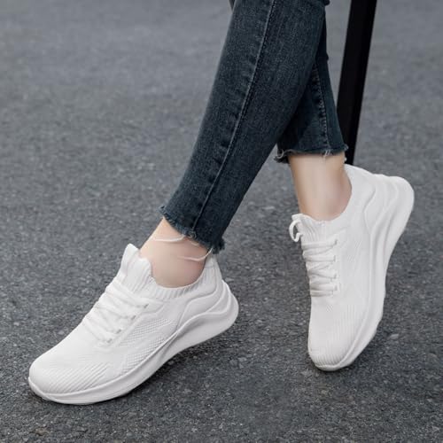 Image of DLWKIPV Womens Slip on Walking Tennis Shoes for Women Work Running Athletic Gym Sports Sneakers Lightweight Casual Shoe