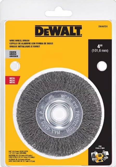 DEWALT DW49720 Coarse Crimped Wire Wheel Brush, 5/8 In Arbor