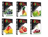 Tanya Herbal, Hookah Shisha Flavors, Tobacco & Nicotine Free, Exotic Variety Pack, 50-Gram (Pack of 7) E7