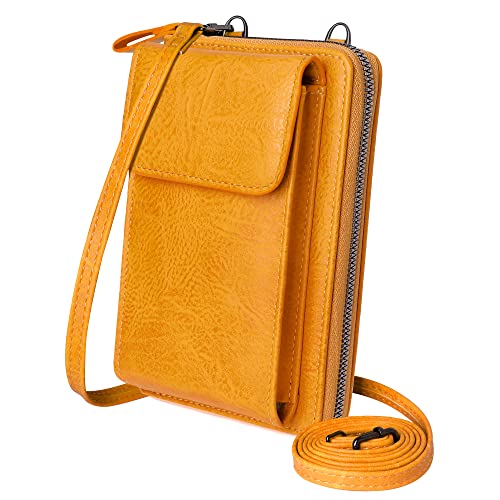 Image of KUKOO Small Crossbody Bags for Women PU Leather Cell Phone Purse Wallet with Credit Card Slots
