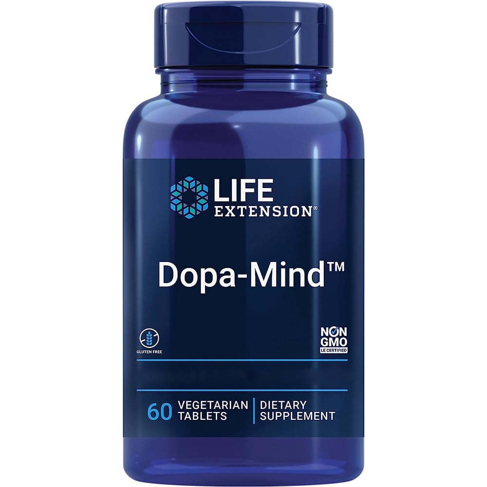 Life Extension, Dopa-Mind, 60 glutenfreie Tabletten, 100mg Kalzium & 800mg Hafer-Extrakt je Dosis, Sojafrei, GMO frei, Geschmacksneutral