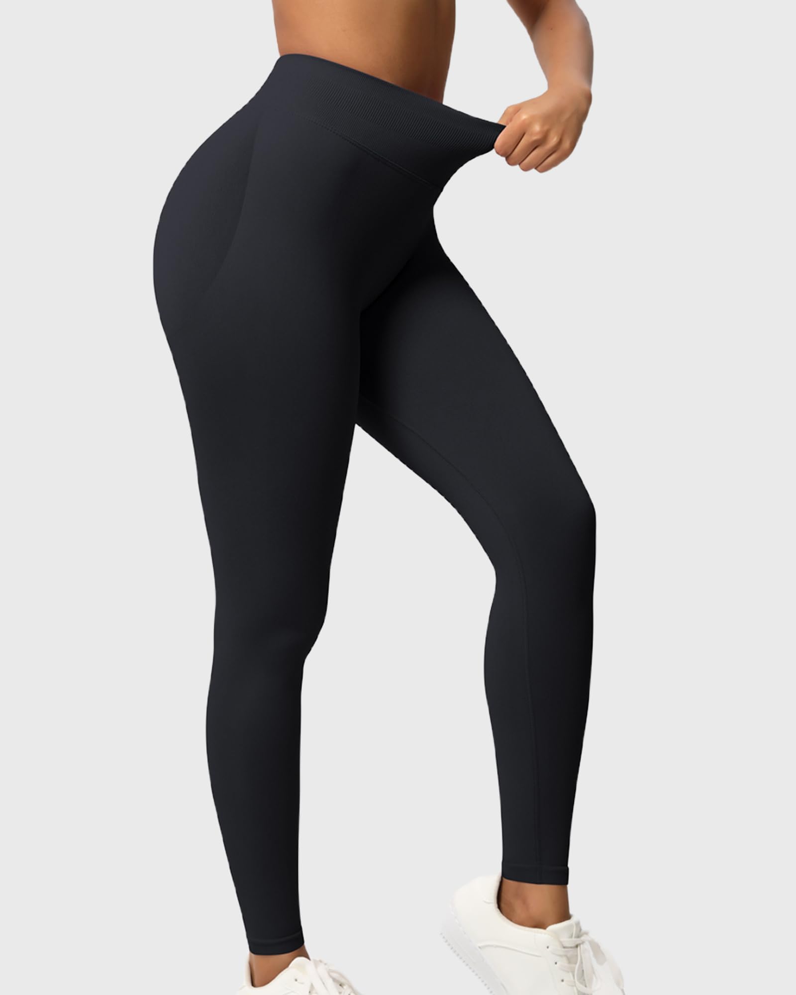 Leggings de Sport pour Femmes Scrunch Butt Pantalons de Yoga Taille Haute Long Booty Lifting Pantalon Push Up Gym Collants sans Coutures Pantalon de Course
