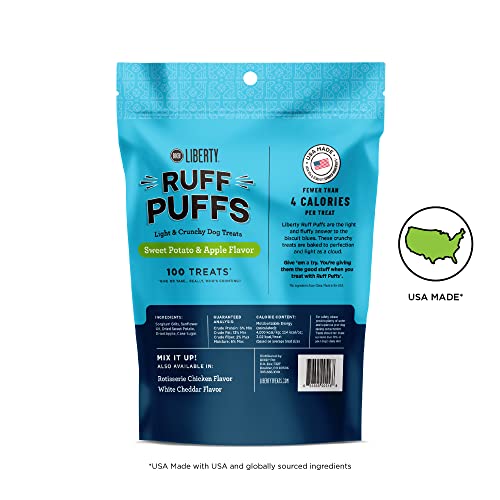 Buckley Ruff Puffs Flavored Dog Training Treats, Sweet Potato And Apple, 4 Ounce #TOP1