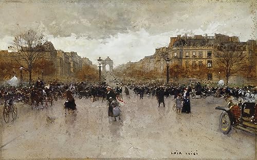 Affiche Impression Art Tableau Rond-point des Champs Elysées Décoration Murale Chambre Poster 60x90