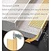 Carpet Transition Strip, Aluminum Alloy Carpet to Tile/Wood Transition, Anti-Slip & Waterproof, Easy Peel & Stick Installation, Ideal for Doorways, Stairs & Uneven Floors(Black,0.8 * 1.2in)