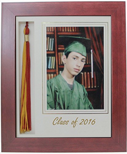 3Art Graduation 5X7 Picture Tassel Frame, Mahogany/Black (Customizable) #TOP6